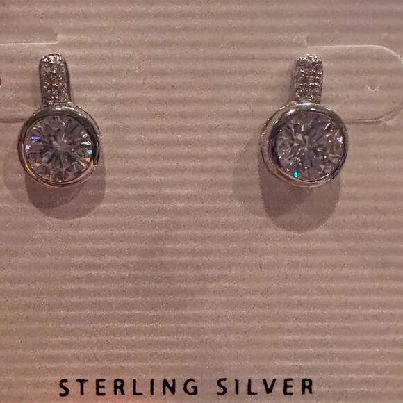 Sophie Miller Stud Backed Sterling Silver Cubic Zirconia Stones Earrings - Picture 1 of 5